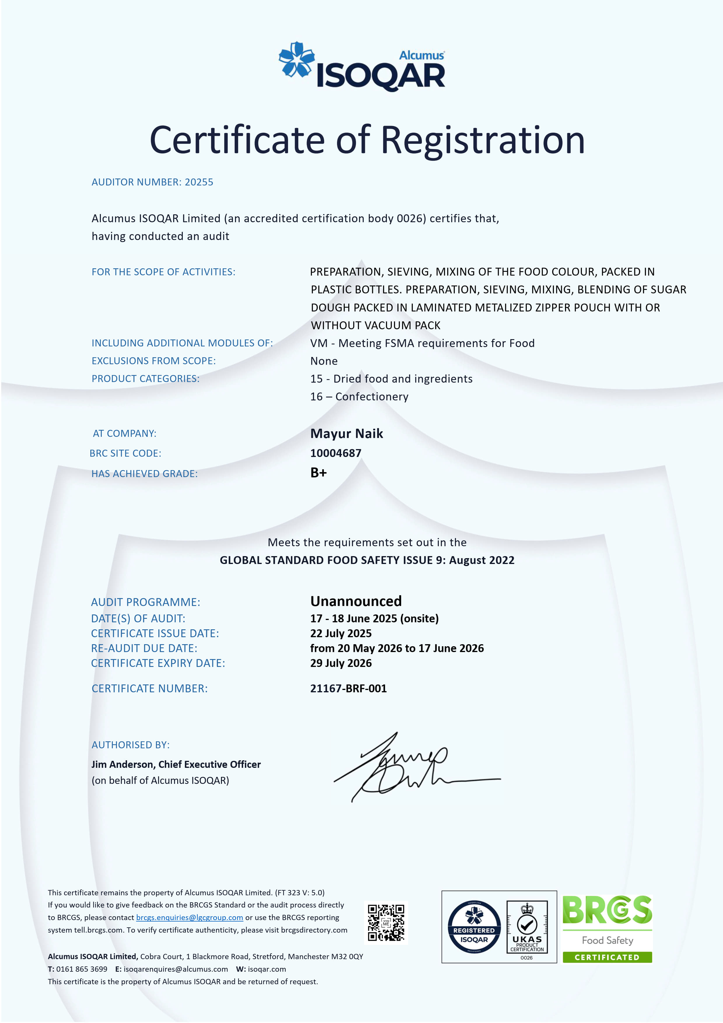 2025 Certificate - Mayur Naik